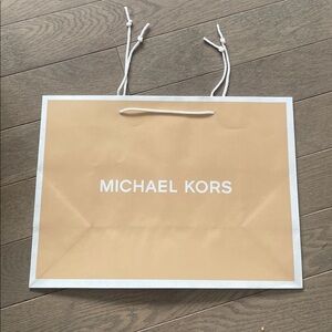 FREE WITH PURCHASE • Michael Kors Gold Shopping Bag • Brand New